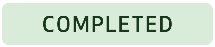 Completed status label